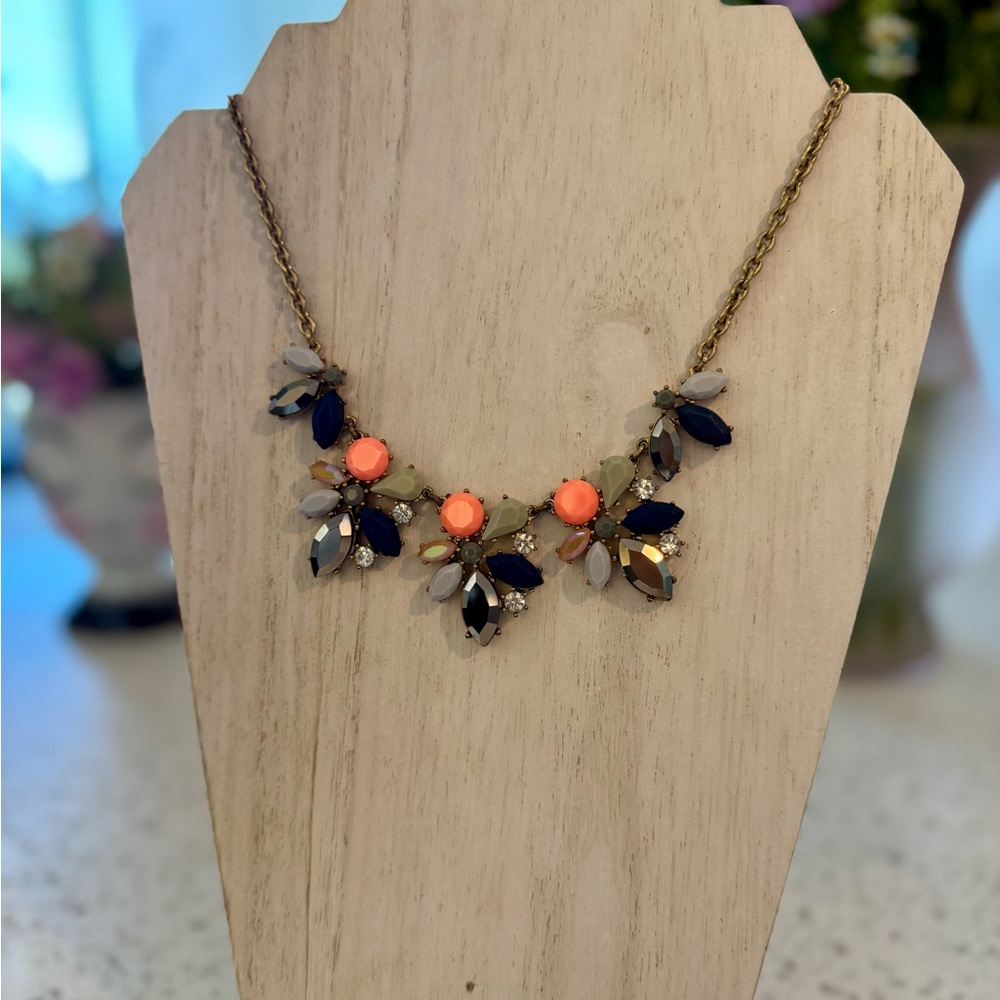 Elegant Multi-Color Statement Necklace